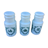 Lot of 3 pots of apothecary
