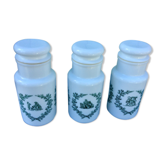 Lot of 3 pots of apothecary