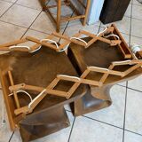 Pair of Translandia Denmark Scandinavian vintage wooden articulated wall lights 1960s