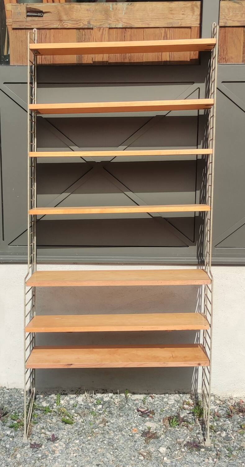 Large Nisse Strinning String Shelf Scandinavian design 1950s/1960s