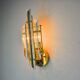 Venini wall lamp, triedri glass, murano, italy, 1970