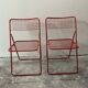 Pair of iconic folding chairs - Ted Net - industrial design IKEA 1970