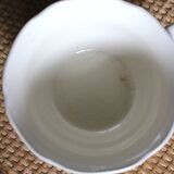 Ecru cup with flowers Alsace Sarreguemines pottery