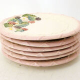 Set of 6 plates blackberries slurry