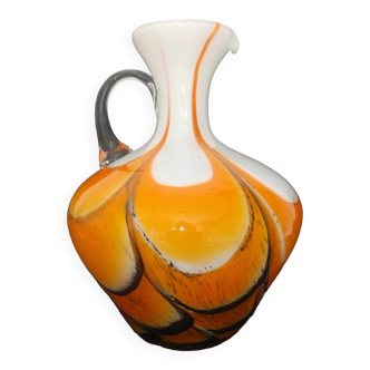 Carlo Moretti style opaline Murano glass carafe