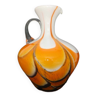 Carafe verre de Murano opaline style Carlo Moretti