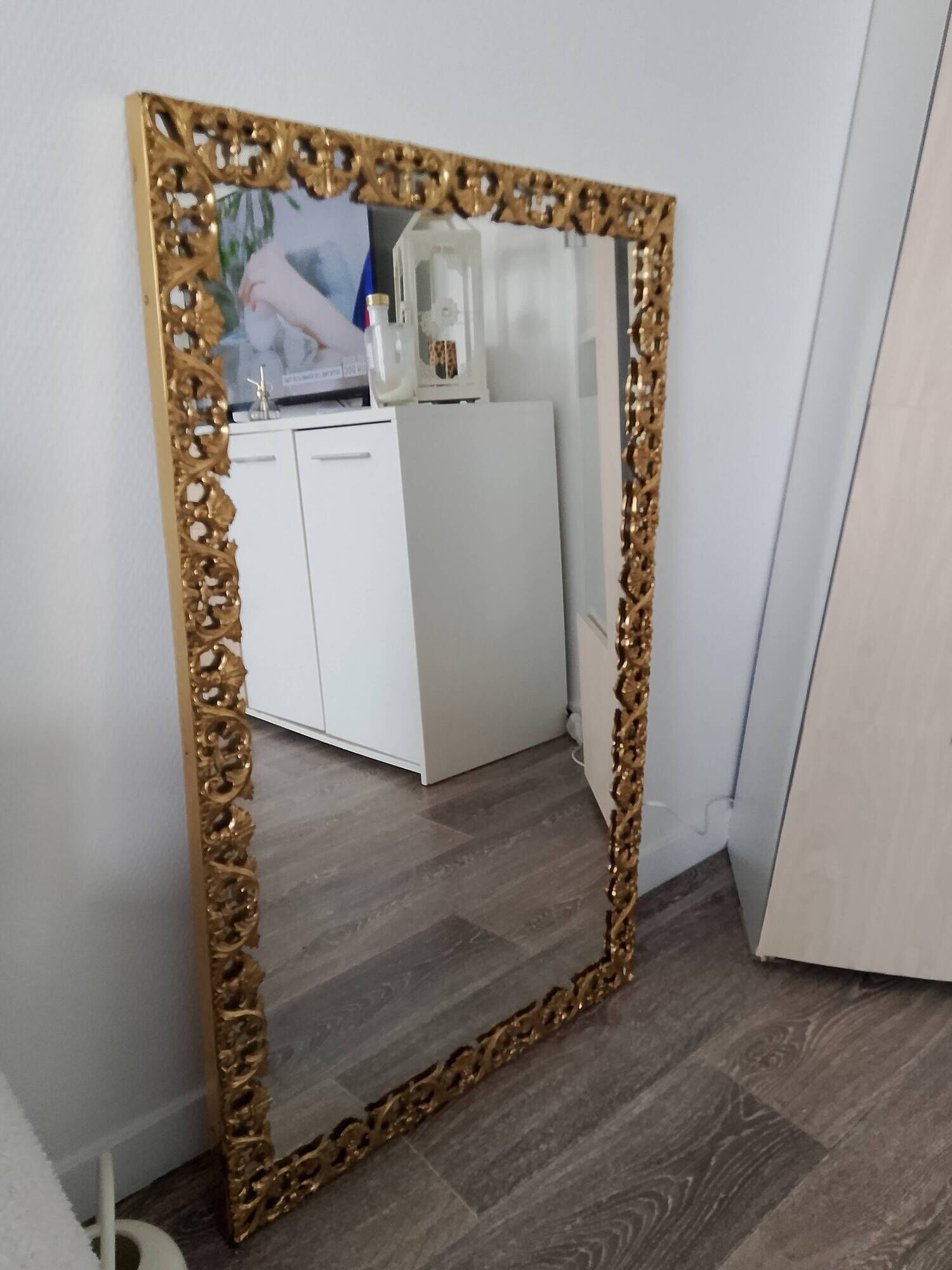Brass mirror