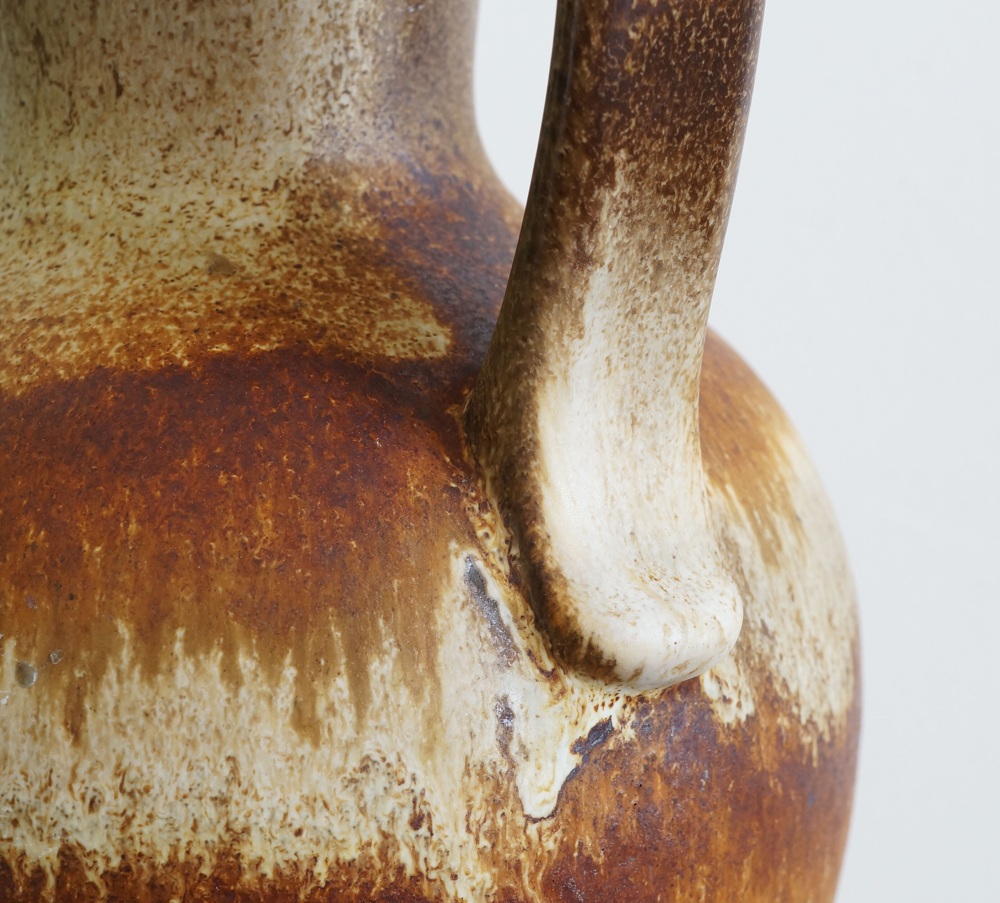 striped brown vase west germany