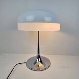 Lampe à poser champignon en métal chromé, Italie 1970