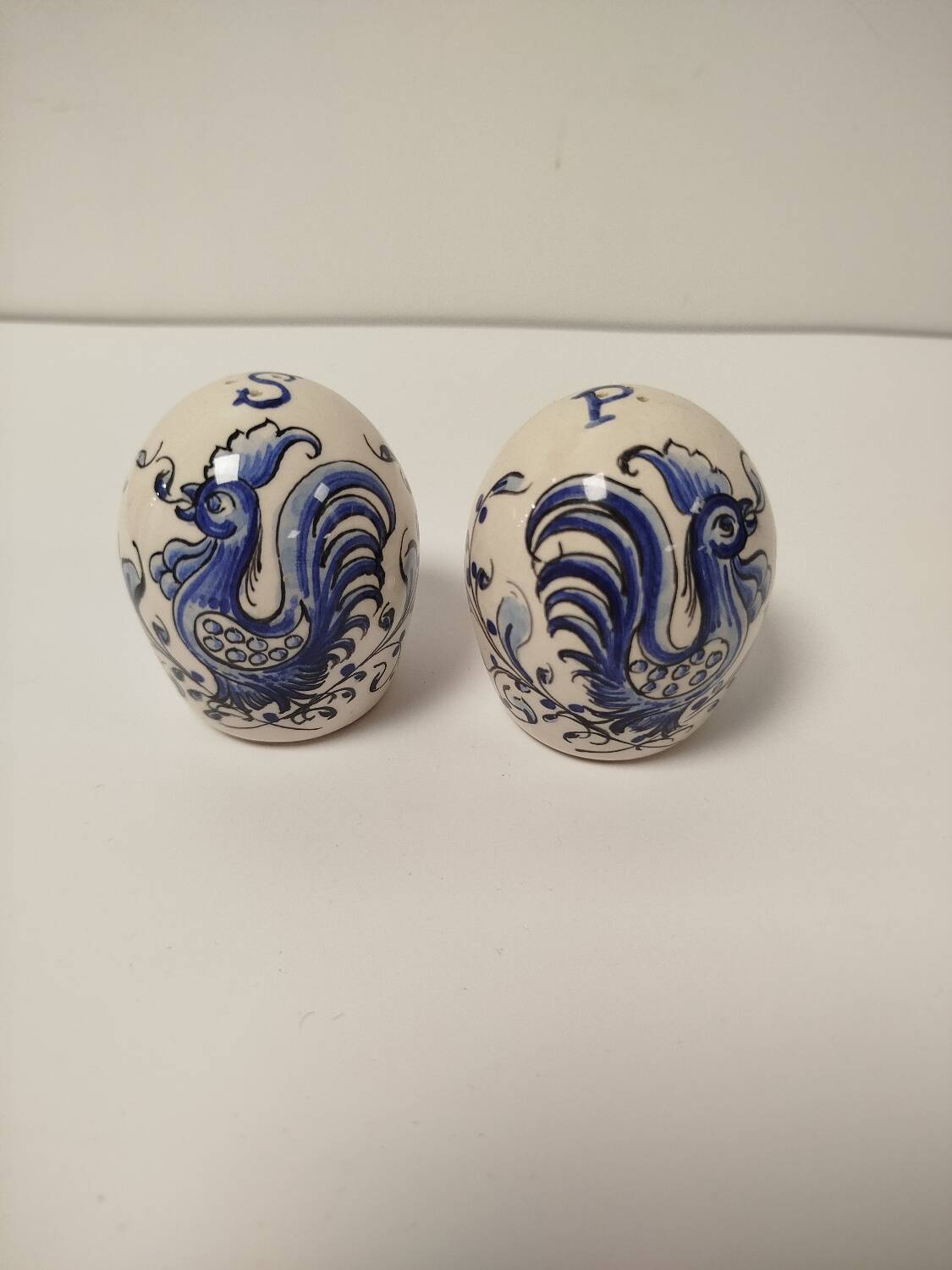 Blue Rooster Ceramic Salt and Pepper Shaker