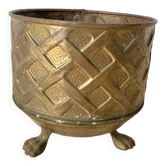 Lombard brass plant pot, Made in England