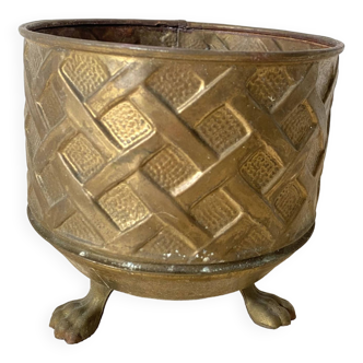 Lombard brass plant pot, Made in England