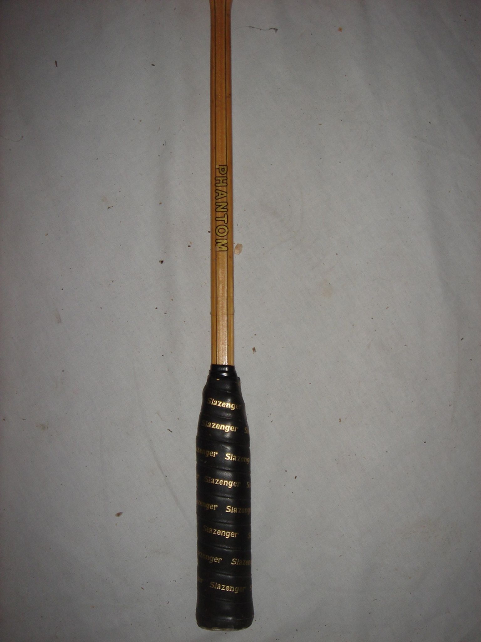 Ancienne raquette de squash en bois Slazenger Phantom de 1970