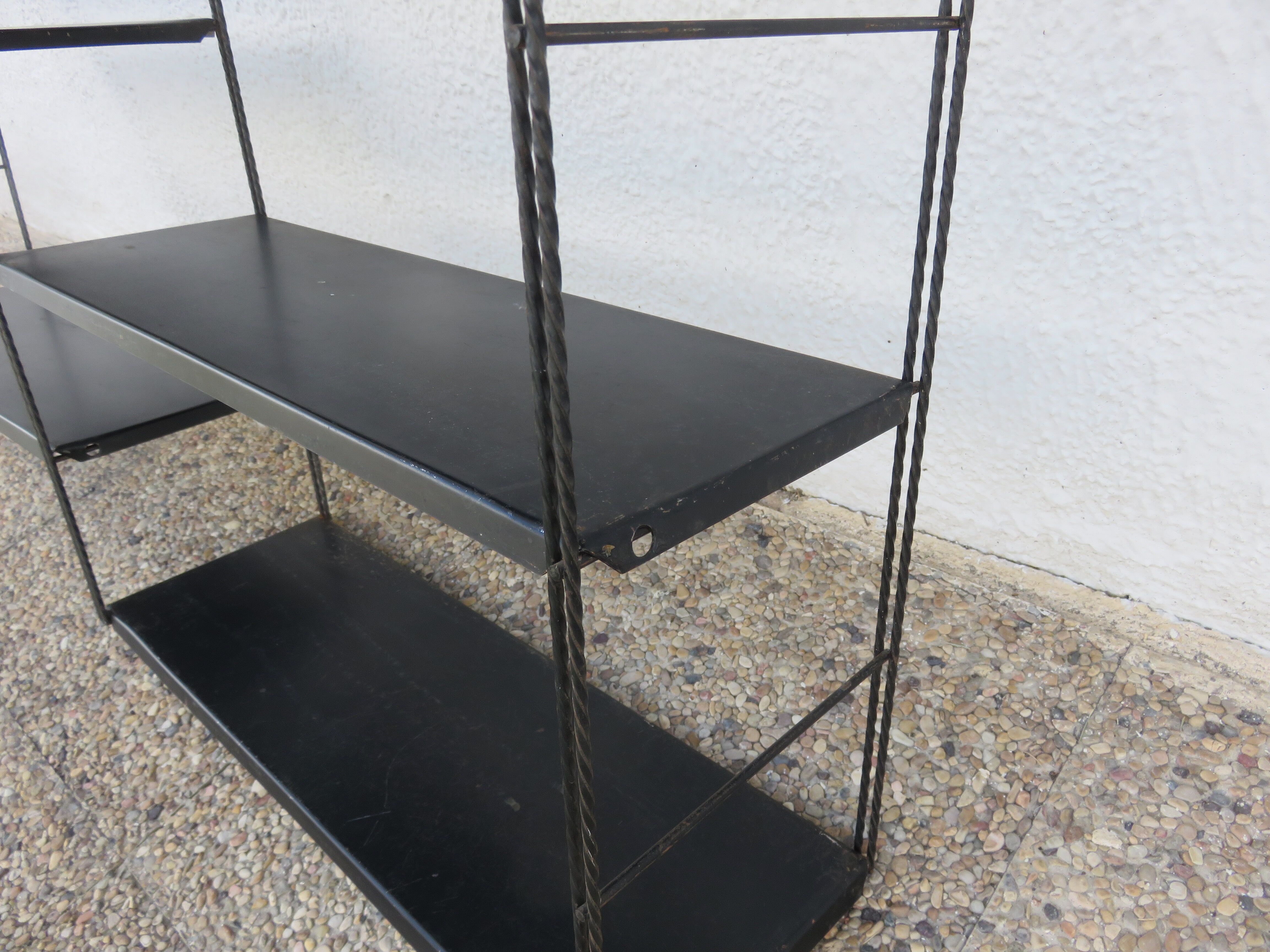 Modular wall shelf string metal 50/60s