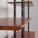 Italian mid century free standing wall unit or room divider with secretaire or bar cabinet, 1960s