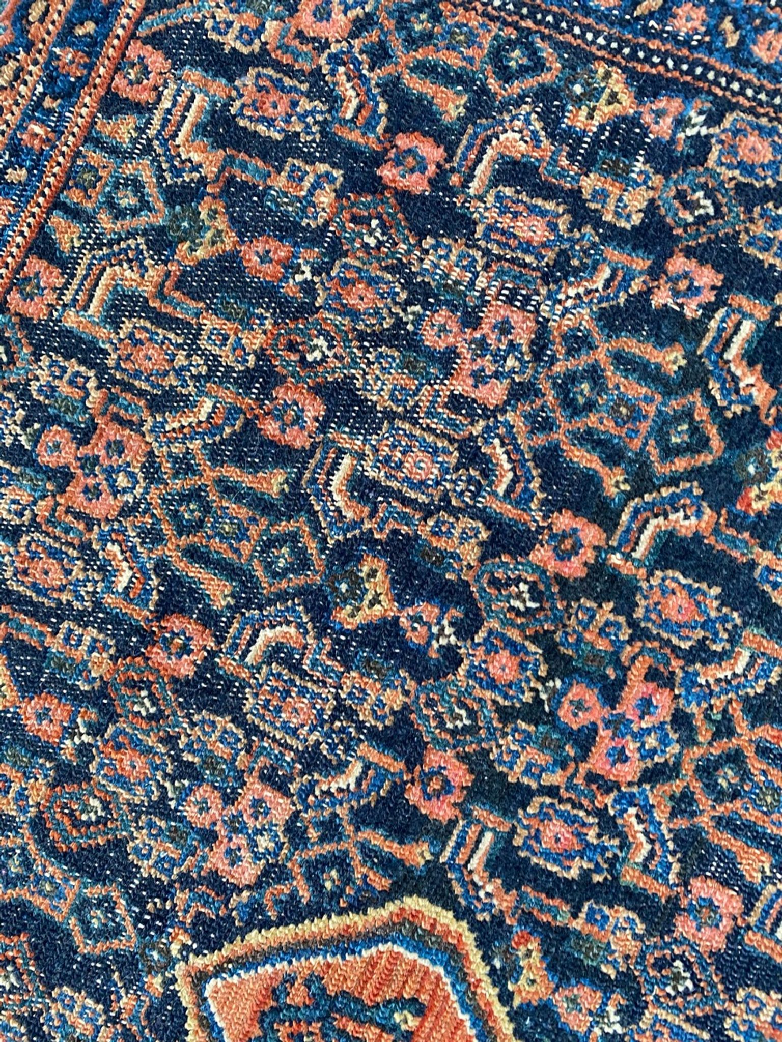 Tapis ancien persan d’orient senneh fait main 102x139 cm