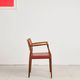 Armchair model 65 in oak and leather by Niels O. Møller, Denmark, 1960s.