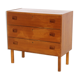 Teak chest of drawers, suede, 1960