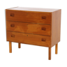 Teak chest of drawers, suede, 1960