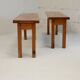 Pair of brutalist benches. Wood. France. Circa 1960.