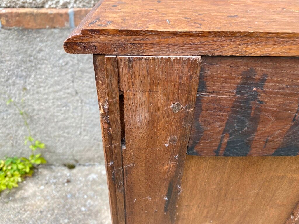 Buffet solid oak storage cabinet 1 door 6 drawers