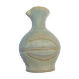Pitcher or vase in glazed ceramics, signature to identify