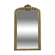 Miroir ancien de cheminée Louis-Philippe à fronton et perlé 157