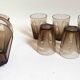 Orangeade or lemonade service Pitcher + 6 Art Deco glasses