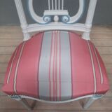 Louis XVI style lacquered chair with lyre back