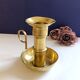 Large artisanal hand candle holder cellar rat gilded copper vintage atypical