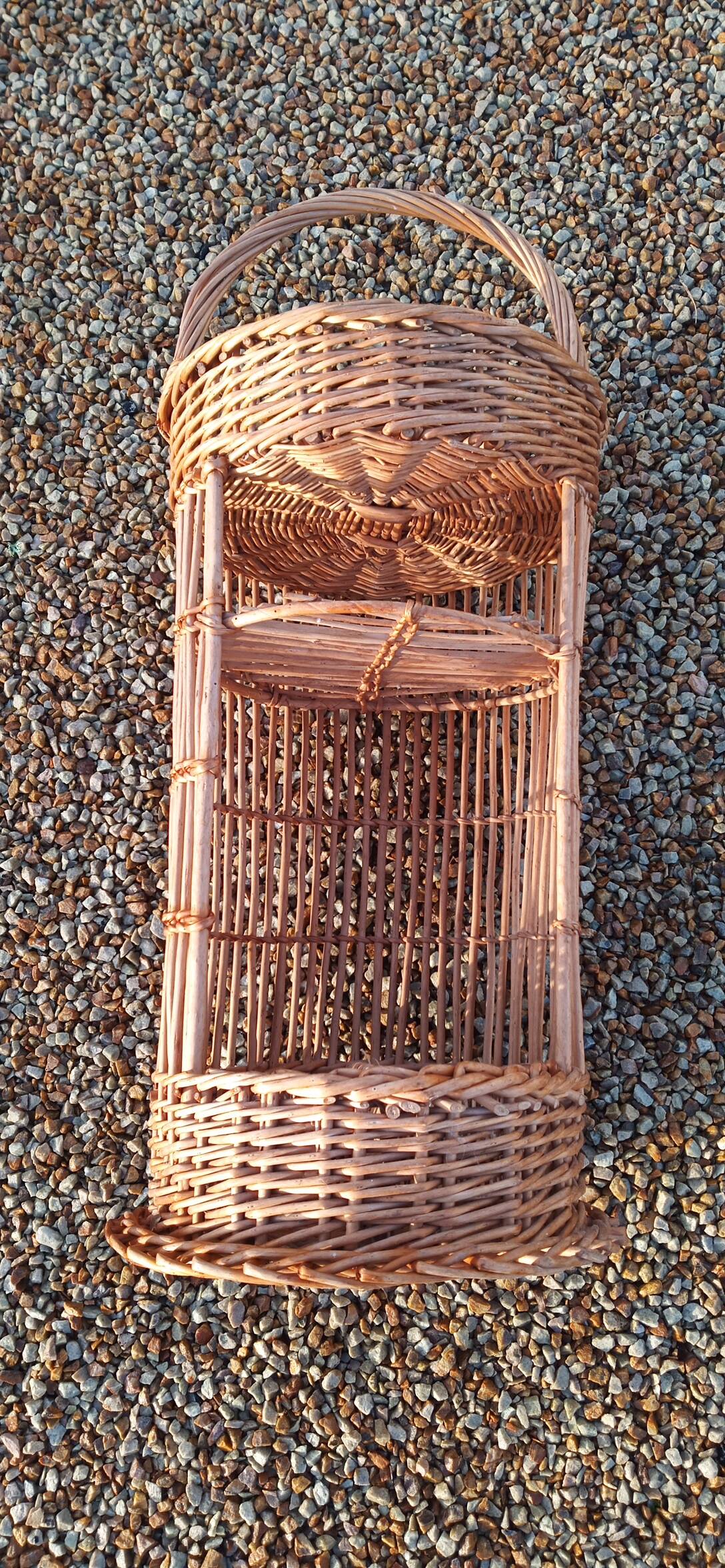 Vintage bottle holder basket