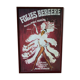 Affiche originale d'époque, entoilée, encadrée Cabaret Parisien Folies Bergères