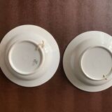 Anciens plats creux en faïence, à motif floraux, xixeme/début xxeme