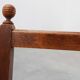 Art Deco oak side chair with carved rosette back and turned front legs, Bel