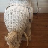 Vintage elephant wicker table 70