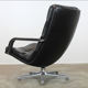 Black leather F141 armchair by Geoffrey Harcourt for Artifort 1970s