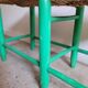 Banc en paille et bois ancien