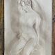 Signed watercolour monochrome painting "Hammam" of a female portrait.