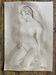 Signed watercolour monochrome painting of a female portrait "Hammam"