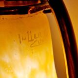 Art nouveau gilded bronze lamp signed Muller Frères