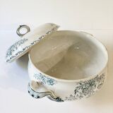 Iron earth soup tureen, Sarreguemines, Eglantine model