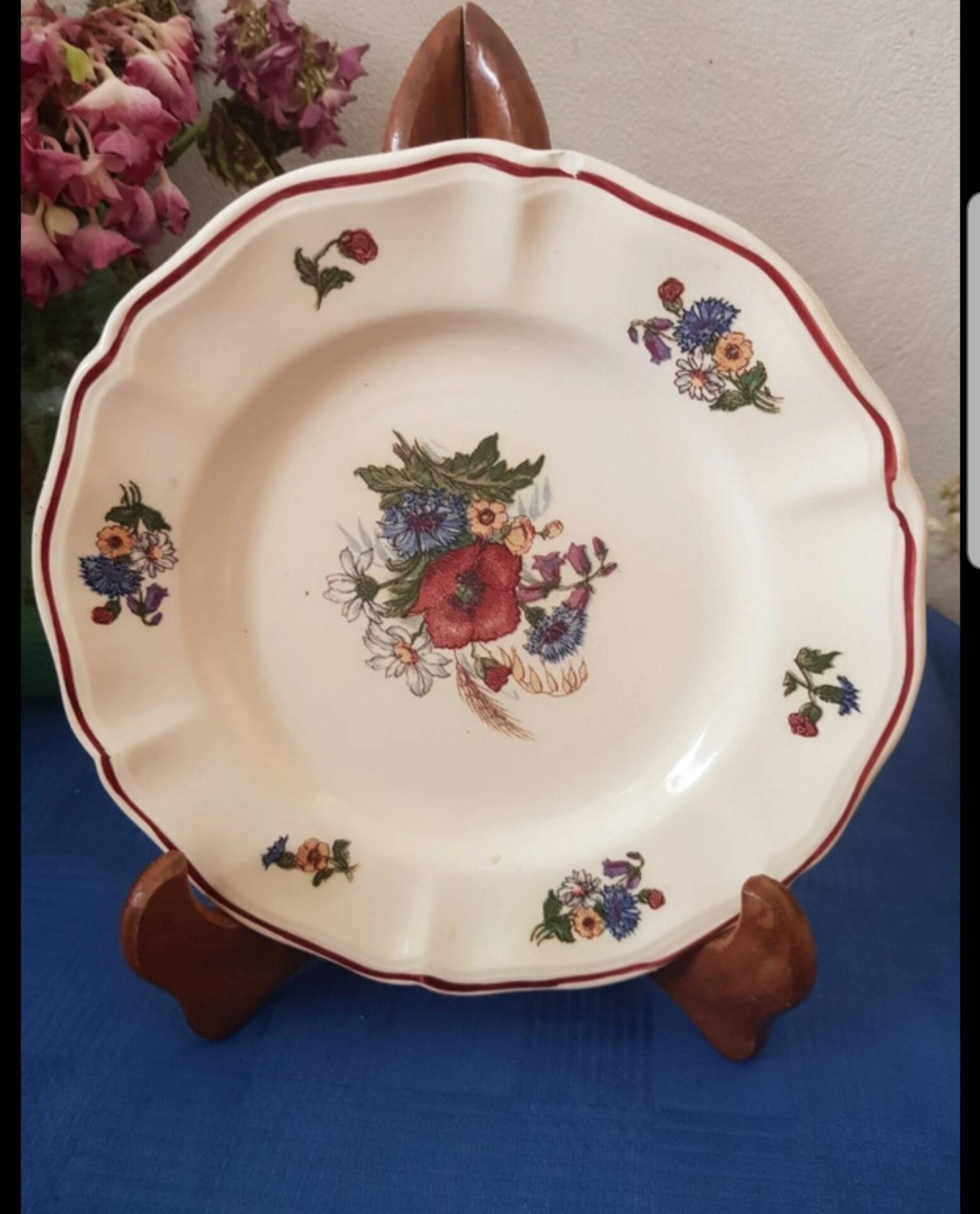 Set of 6 dessert plates, Sarreguemines Agreste