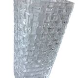 Large crystal wicker mesh vase