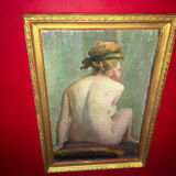 19th-century nude scene with its gilded wooden frame