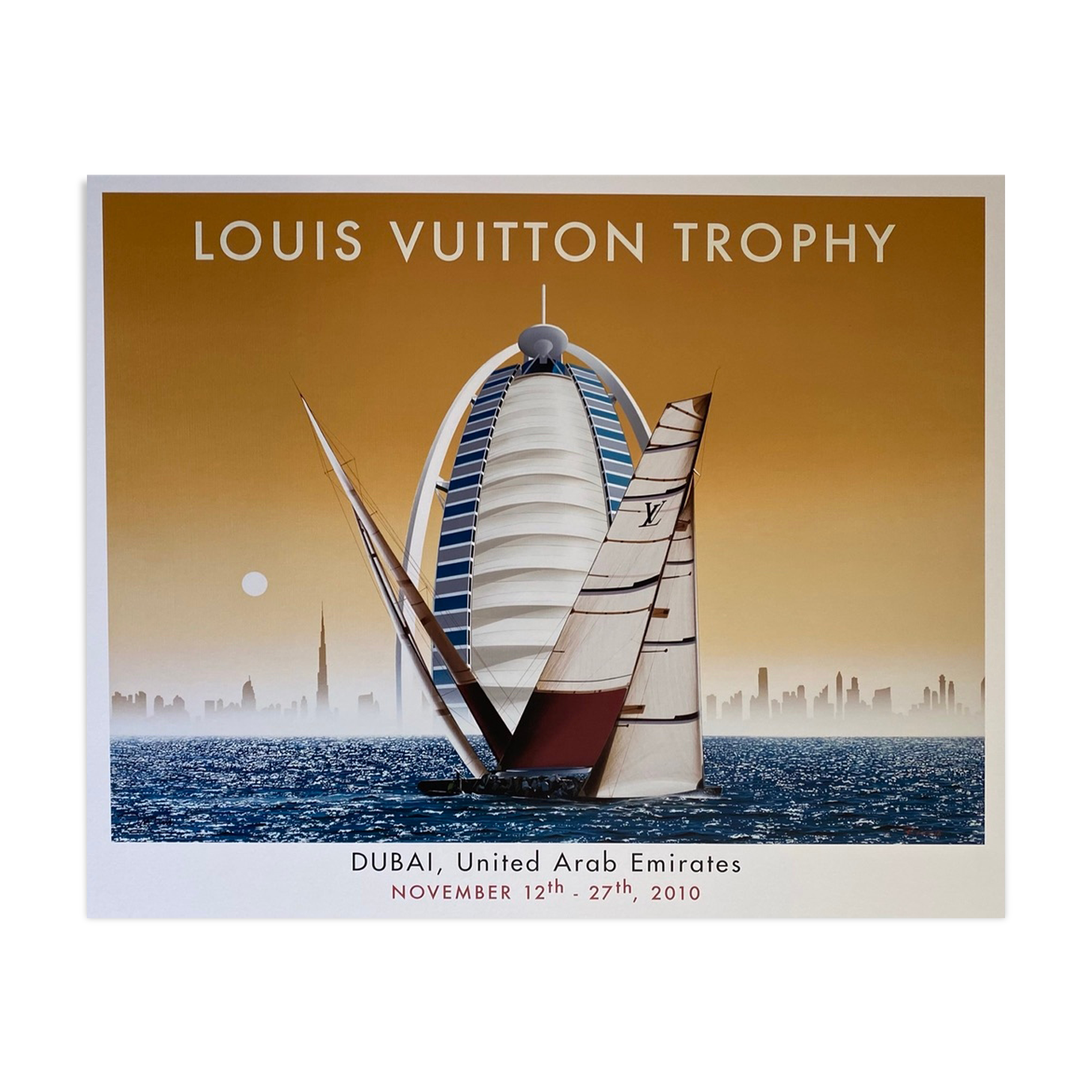 Poster Razzia - Louis Vuitton Trophy - Dubai Signed by the artist - Large Format - On linen