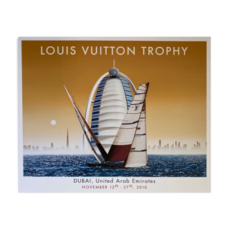 Affiche Razzia Louis Vuitton Trophy Dubai signé par l'artiste - Grand Format - On linen