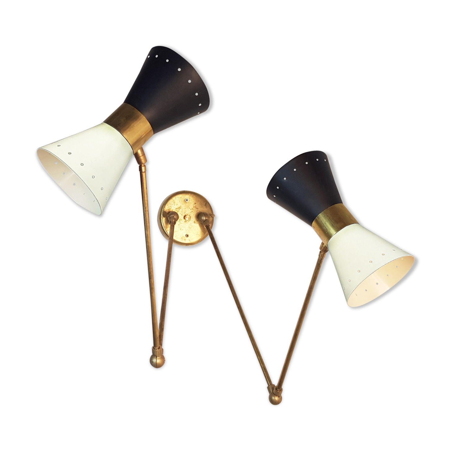 Italian sconces articulated wall diabolo 50s