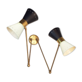 Italian sconces articulated wall diabolo 50s
