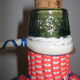 Vintage and multi-coloured demijohn