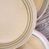 Lot de 8 assiettes plates en grès de Sarreguemines